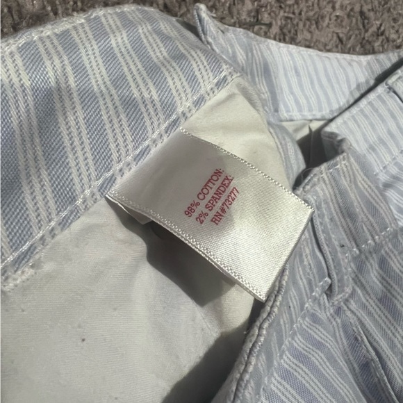 So White/Blue Striped Cotton Shorts - Picture 4 of 6